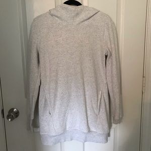 90 degree long sweater shirt with hood